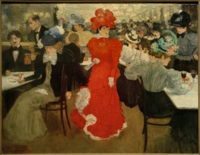 Im Café d’Harcourt in Paris von Henri Jacques Edouard Evenepoel